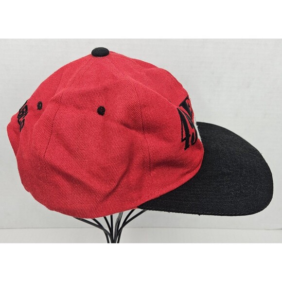 Vintage 90's San Francisco 49ers Hat Cap Snapback NFL Red Black Jerry Rice - Picture 3 of 8